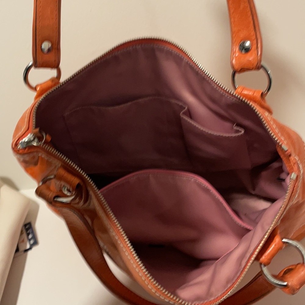 Well loved orange Coach bag - Picture 5 of 16